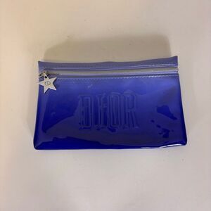 Christian Dior Purplish Blue Small Makeup Bag